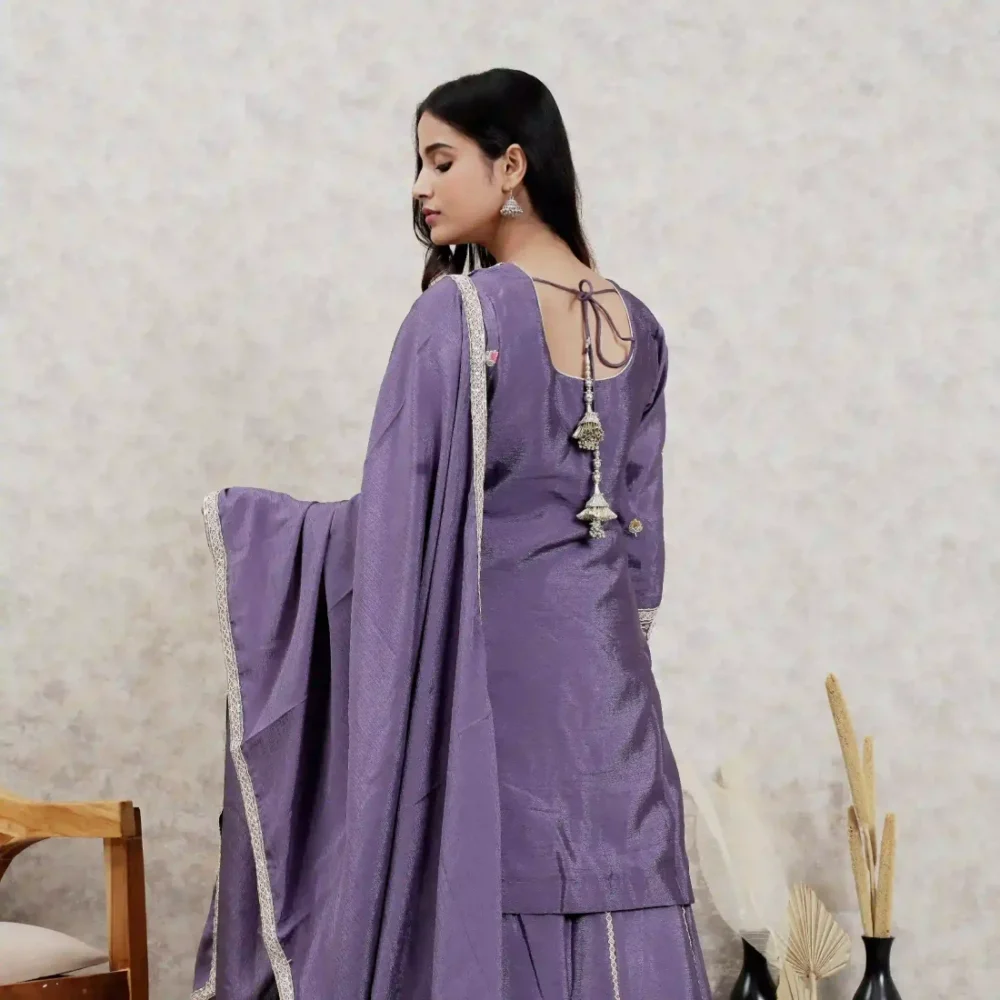 Chinon Silk Lehenga Choli Set - Image 5